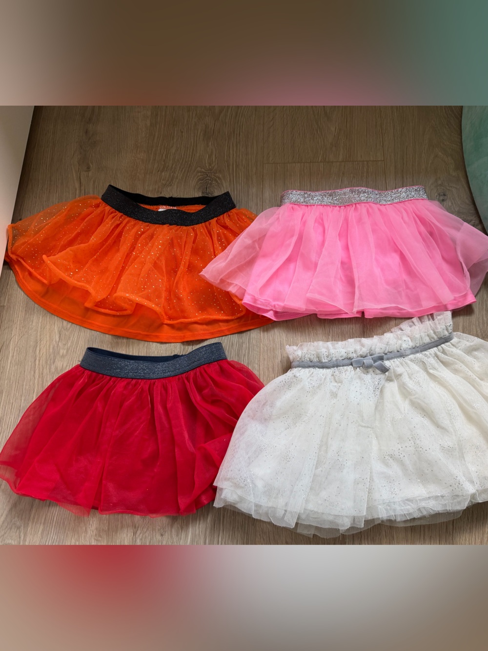 Set of 4 Girls Tulle Skirts